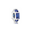 Charm Separador Geométrico con tipo Zafiros Azules