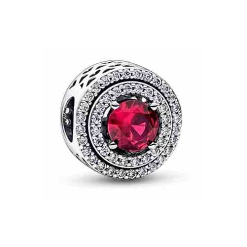 Charm Separador Corazón Radiante Rubí