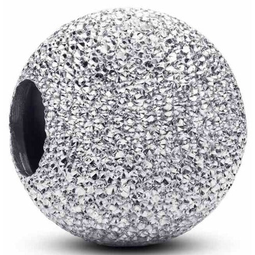 Charm Separador Bola Brillante Plata