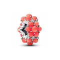 Charm Separador Coral y Plata