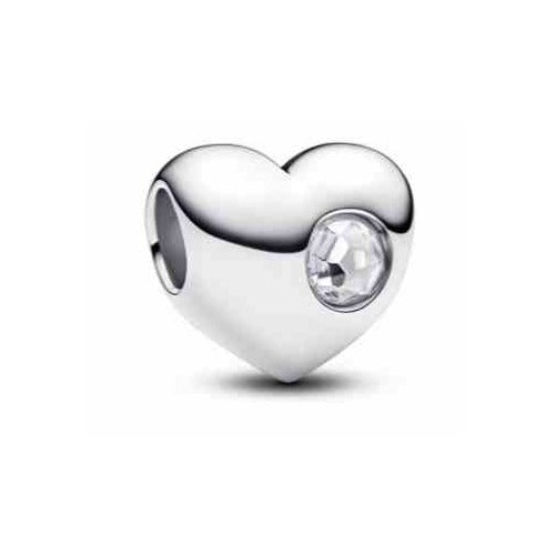 Charm Separador Corazón con Cristal Brillante
