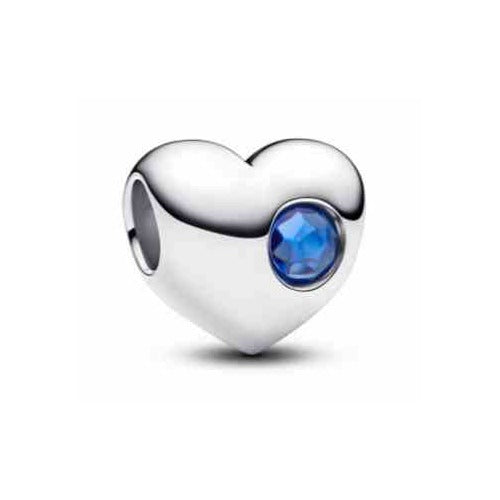 Charm Corazón Azul Brillante