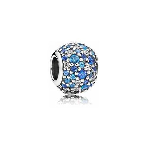 Charm Separador Burbujas Azules Brillantes
