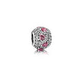 Charm Separador Corazones Rosas Brillantes