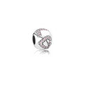 Charm Separador Corazón Rosa Pavonado