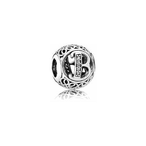 Charm "B" con Circonitas para Pulsera