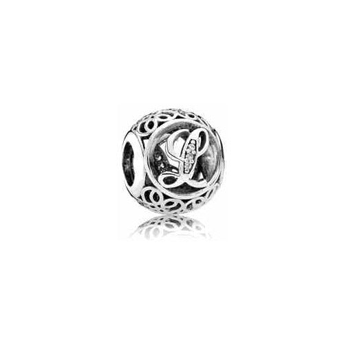 Charm "L" Filigrana Brillante