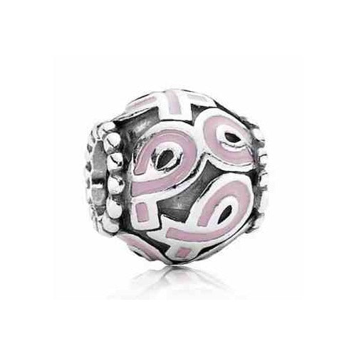 Charm Separador "Amor Infinito" Rosa y Plata