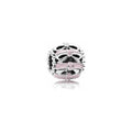 Charm Separador Corazones y Lazos Rosa