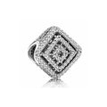 Charm Geométrico Brillante en Plata