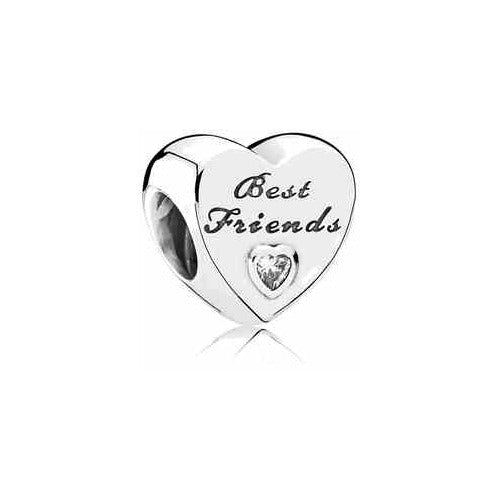 Charm Corazón Best Friends con Zirconia