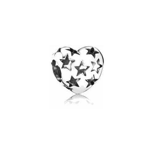 Charm Corazón con Estrellas