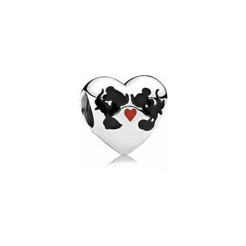 Charm Corazón Mickey y Minnie Beso