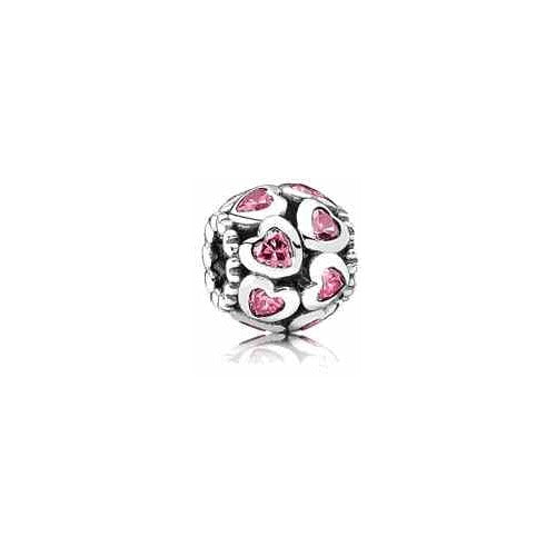 Charm Separador Corazones Rosas Infinitos