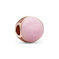 Charm Separador Rosa Brillante plata Rosado