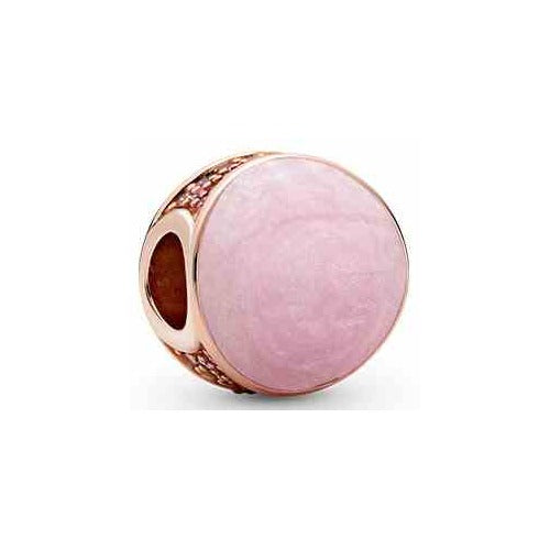 Charm Separador Rosa Brillante plata Rosado