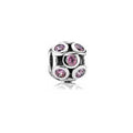 Charm Separador Pave Rosa Brillante
