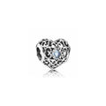 Charm Corazón Filigrana Azul