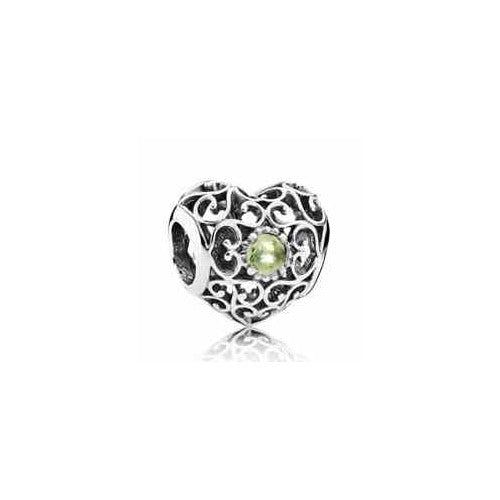 Corazón Filigrana con tipo Peridoto
