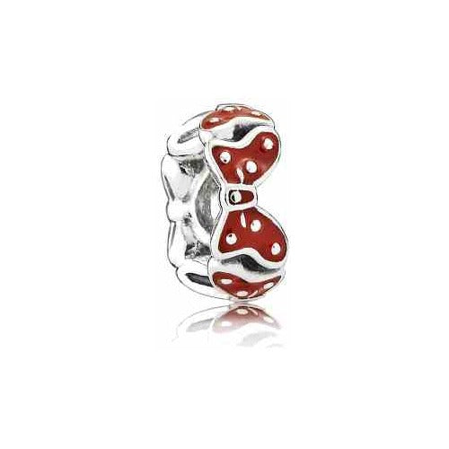 Charm Separador Lazo Rojo con Puntos Blancos