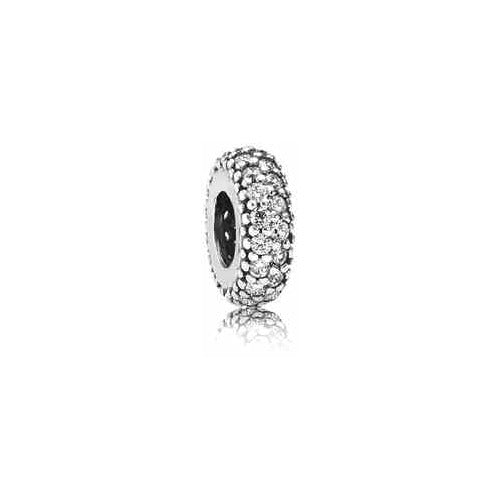 Charm Separador Pavé Brillante Plata