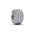 Charm Separador Pavé Brillante de Plata