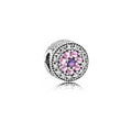 Charm Separador Flor de Circonitas Rosas y Moradas