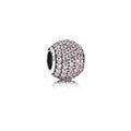 Charm Tipo Pan Pave Rosa Radiante