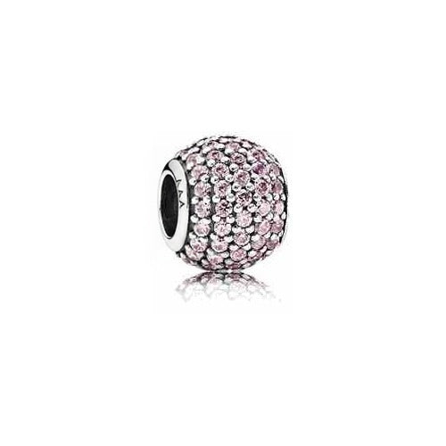Charm Tipo Pan Pave Rosa Radiante