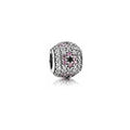 Charm Separador Pavé Radiante Corazón Rosa