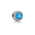 Charm Separador Azul Brillante con Circonitas