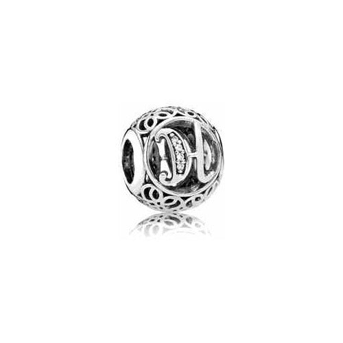 Charm Separador con Letra 'H' y Cristales