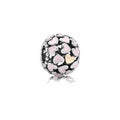 Charm Separador Corazones Rosa y plata