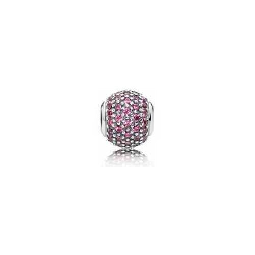 Charm Pavé Rosa Brillante