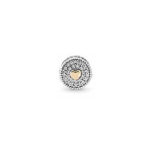 Charm Corazón plata Centelleante