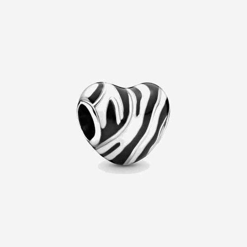 Charm Corazón Cebra "Wild Hearts"