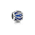 Charm Separador Azul Brillante Plata 925