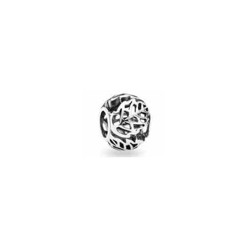 Charm Separador Diseño Hojas Caladas Plata 925