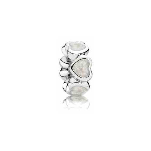 Separador Corazón Centelleante Plata