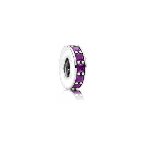 Charm Separador Plata y tipo Amatistas