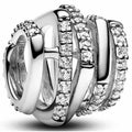 Charm Separador Brillante "Ondas Diamantadas"
