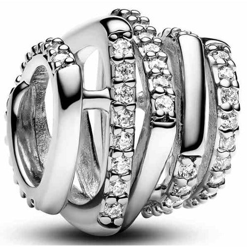 Charm Separador Brillante "Ondas Diamantadas"