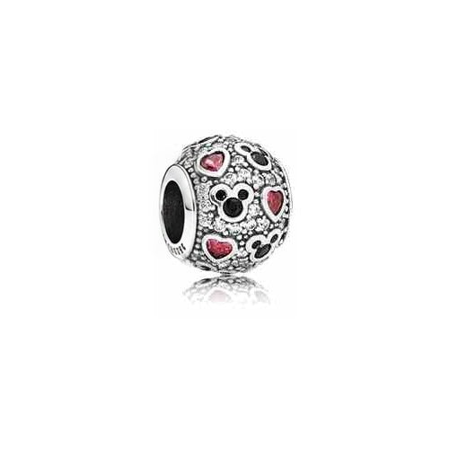 Charm "Minnie Corazones" Plata y Circonitas