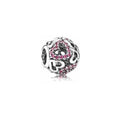 Charm Corazones Entrelazados Rosas en Plata 925