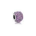 Charm Separador Pavé Rosa Lila