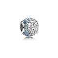 Charm Separador Pavé Azul y Transparente