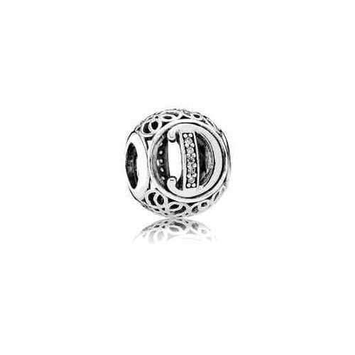 Charm Separador Letra C con Circonitas Cúbicas