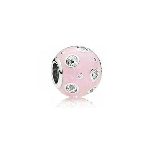 Charm Rosa con Cristales Brillantes