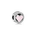 Charm Corazón Rosa Pavonado