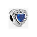 Charm Corazón Azul con Circonitas